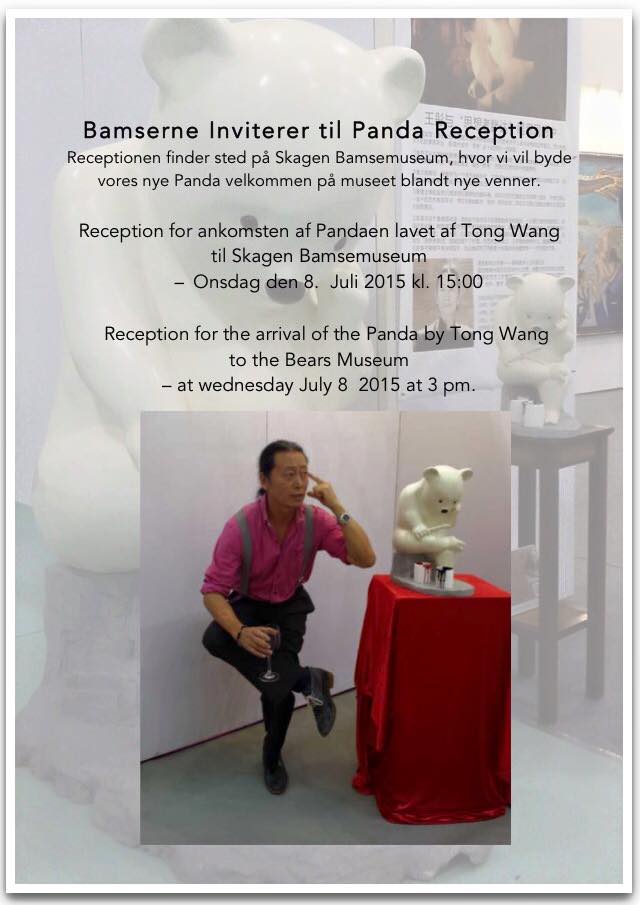 Invitation til reception for Tong Wang´s panda